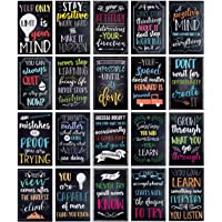 Juvale Pósters motivacionales (20 unidades) – Suministros para profesores para aulas – Ideal para oficinas- hogar…